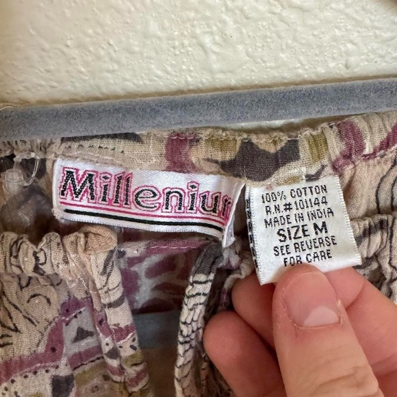 Vintage y2k cotton paisley prairie blouse - Picture 8 of 8